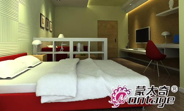 摒棄單一色調 硅藻泥背景墻打造環保·舒適迷你公寓